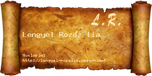 Lengyel Rozália névjegykártya
