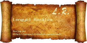 Lengyel Rozália névjegykártya