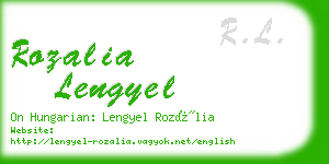 rozalia lengyel business card